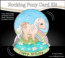 3D Shaped Rocking Card Mini Kit - Cute Little Pony Marmalade