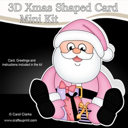 3D Shaped Christmas Card Kit - Santa has Xmas Presents