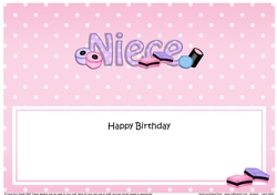 Large DL Happy Birthday NIECE insert