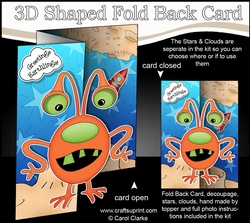 3D Shaped No-Hole Fold Back Mini Kit - Cute Alien Soep
