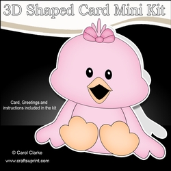 3D Shaped Card Kit - Cute Little Chick Tweet