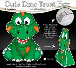 3D Cute Dino Treat Box Gift Set Mini Kit - Cute Little Rampardos Dino