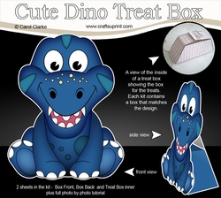3D Cute Dino Treat Box Gift Set Mini Kit - Cute Little Geico Dino