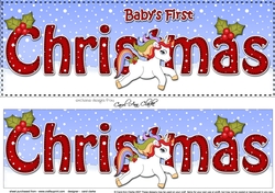 Large DL BABYS FIRST CHRISTMAS 3D decoupage 