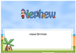 Large DL Happy Birthday NEPHEW insert