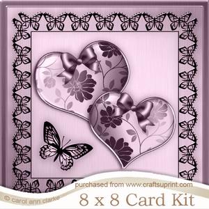 8 x 8 Elegant Romance Kit with 3D Decoupage