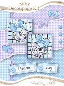 New Baby Boy Kit with 3D Decoupage