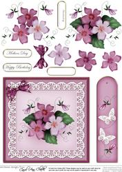 Pretty Viola Quick Card with 3D Decoupage
