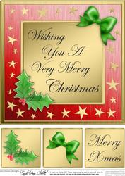 Elegant Christmas Greetings - 8 x 8 Quick Card Topper