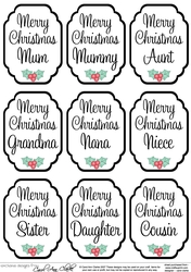 3D Christmas Greetings Sentiment Sheet