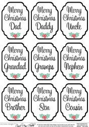 3D Christmas Greetings Sentiment Sheet
