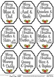 3D Christmas Greetings Sentiment Sheet
