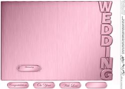 5 x 7 Elegant Metallic Wedding Shaped Card