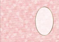 A5 Pretty Rose Words and Hearts Card Front or Insert