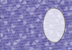 A5 Pretty Rose Words and Hearts Card Front or Insert