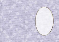 A5 Pretty Rose Words and Hearts Card Front or Insert