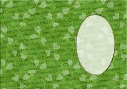 A5 Pretty Rose Words and Hearts Card Front or Insert