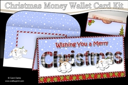 WISHING YOU A MERRY CHRISTMAS Money or Gift Wallet Card Kit