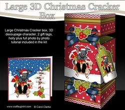 3D Large Christmas Cracker Box - Little Scottie Dog
