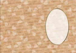 A5 Pretty Rose Words and Hearts Card Front or Insert