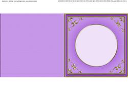 Square 'gold Metallic Frame' Card Front or Insert