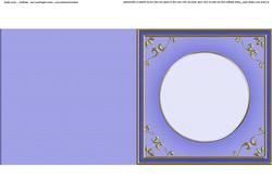 Square 'gold Metallic Frame' Card Front or Insert
