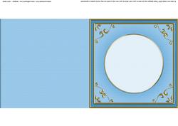 Square 'gold Metallic Frame' Card Front or Insert