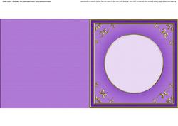 Square 'gold Metallic Frame' Card Front or Insert