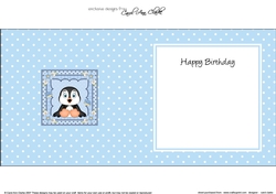 Cute Little Penguin square landscape insert