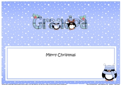 Large DL Merry Christmas GRANDPA insert