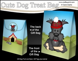 3D Gift Bag Mini Kit - Cute Little Scottie Dog Hamish