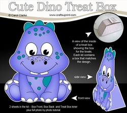 3D Cute Dino Treat Box Gift Set Mini Kit - Cute Little Darla Dino