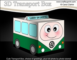 3D Cute Transport Treat Box Gift Set Mini Kit - VW Campervan