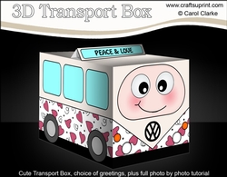 3D Cute Transport Treat Box Gift Set Mini Kit - Love Bug VW Campervan