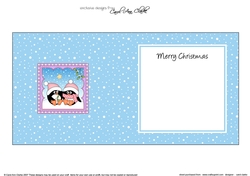 Christmas Penguin square landscape insert