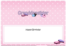 Large DL Happy Birthday GRANDDAUGHTER insert