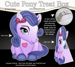 3D Cute Treat Box Gift Set Mini Kit - Cute Little Pony Twilight