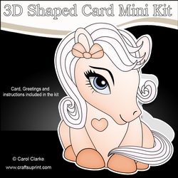 3D Shaped Card Mini Kit - Cute Little Pony Marmalade