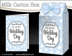3D Wedding Hearts Milk Carton Treat Box Mini Kit