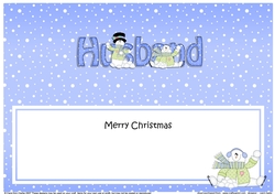 Large DL Merry Christmas HUSBAND insert