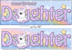 Large DL Happy Birthday DAUGHTER 3D decoupage