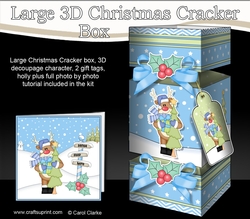 3D Large Christmas Cracker Box - Rudolph has an Xmas Tree