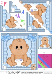 Cute Ethnic New Baby Scalloped Corner Stacker