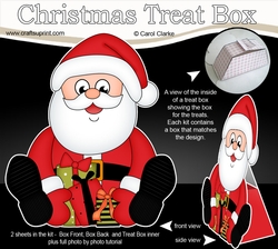3D Christmas Treat Box Mini Kit - Santa has Xmas Presents