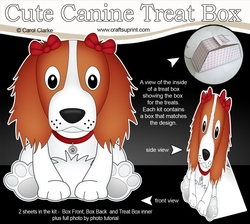 3D Cute Canine Treat Box Gift Set Mini Kit - Little Springer Spaniel Dog Petra