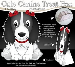 3D Cute Canine Treat Box Gift Set Mini Kit - Little Springer Spaniel Dog Ludo