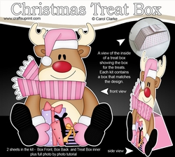 3D Christmas Treat Box Gift Set Mini Kit - Rudolph has Presents