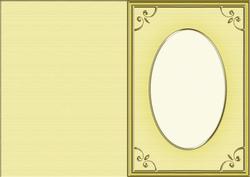 A5 'gold Metallic Frame' Card Front or Insert