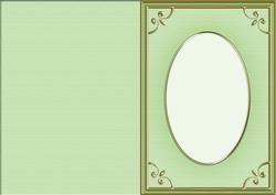 A5 'gold Metallic Frame' Card Front or Insert