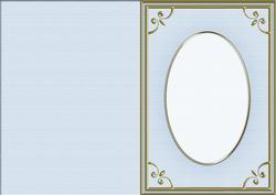 A5 'gold Metallic Frame' Card Front or Insert